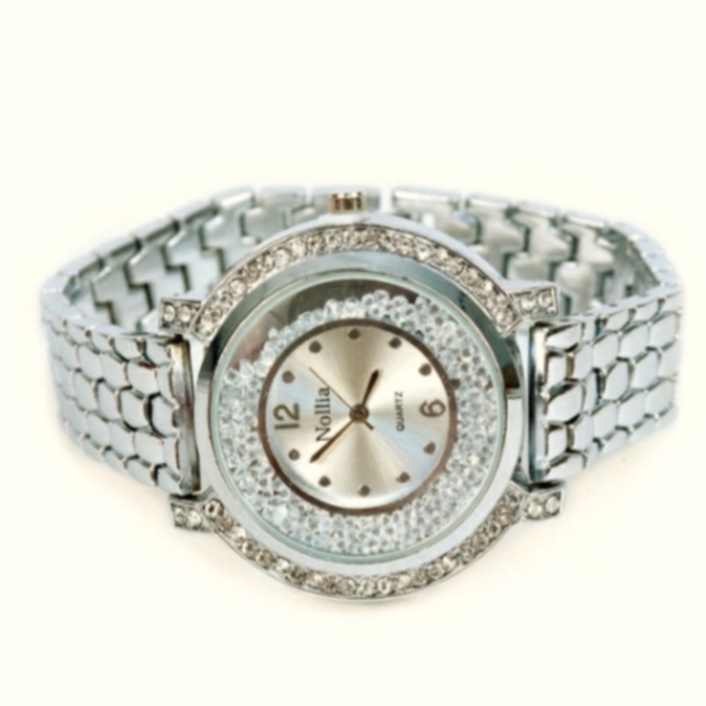 Silver Tone Ladies Dressy Watch 41mm